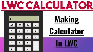 LWC Calculator (Salesforce) . Calculator in Lightning Web Component