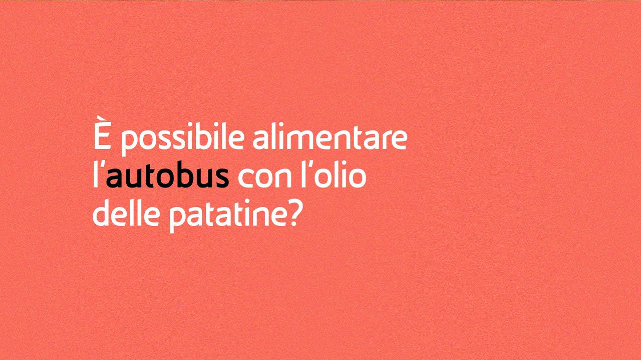 È possibile alimentare l'autobus con l'olio delle patatine?