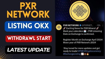 PXR Network Listing Finally 🔥 | Withdrawal Start | Latest Update