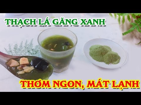 Cách làm Thạch Găng thanh xanh mát vô cùng đơn giản từ bột thạch găng