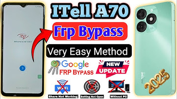 Itel A70 A665L FRP Bypass Android 13 Without PC | Google Frp Bypass | Setting Not Opening | 2025