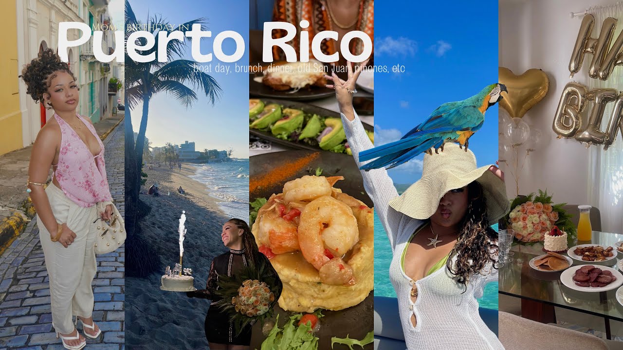 Travel Vlog : Puerto Rico Vlog 𓆉⋆｡ Mom’s birthday, Old San Juan, Calle Cerra, Boat Day, Family trip 