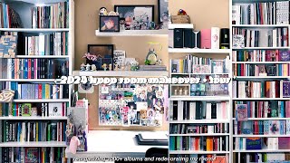 kpop room makeover for the new year ✮ reorganizing my kpop album shelves + 2024 room tour !