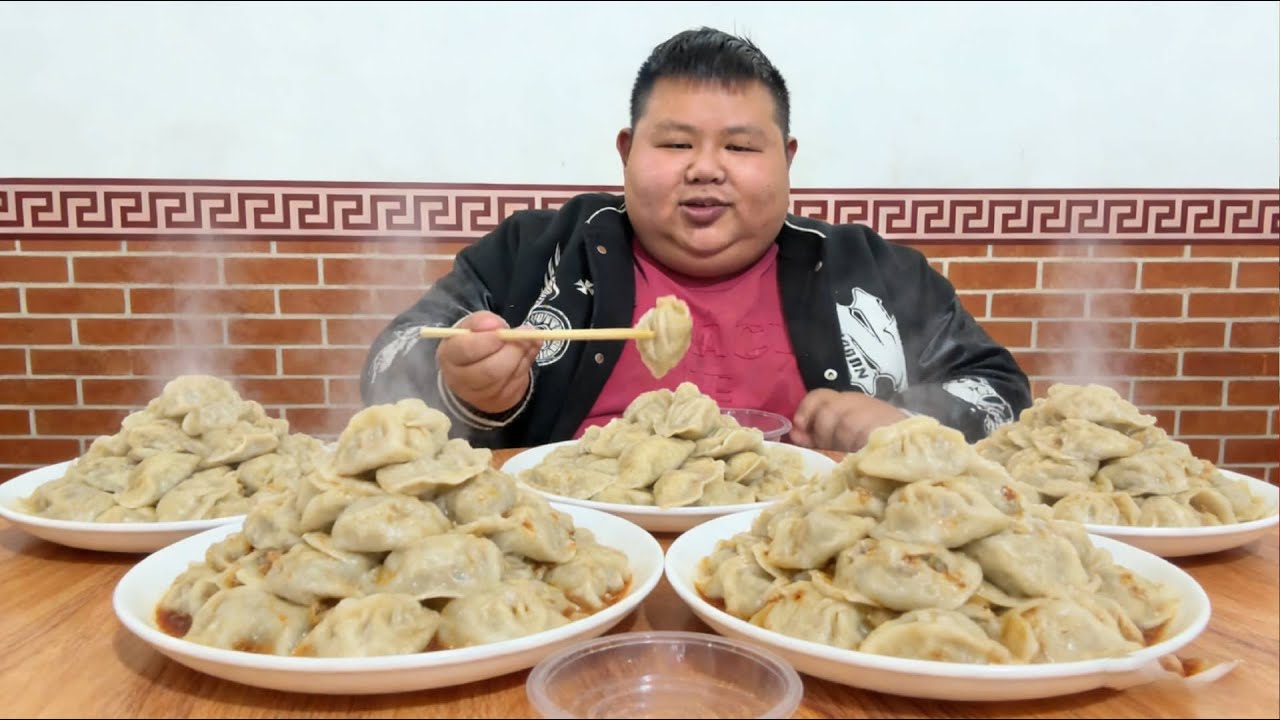 猜猜400斤的良子一顿能是多少斤饺子？ #良子大胃袋 #良子 #吃播 #大胃王
