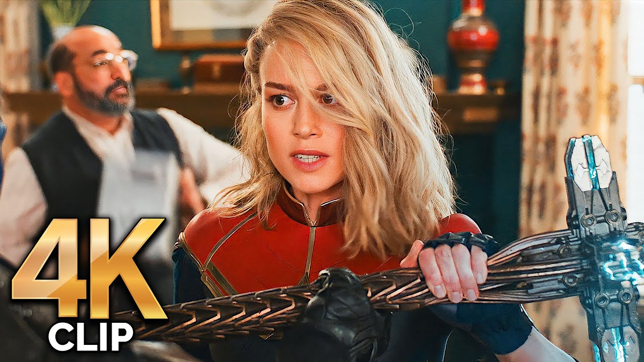 Captain Marvel  Ms Marvel Swapping Place Fight Scene  THE MARVELS 2023 Movie CLIP 4K