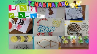 Hasil Karya Kegiatan Tema Binatang untuk anak TK / PAUD