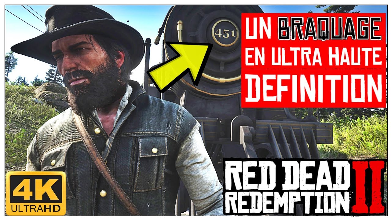 🎮BRAQUAGE DE TRAIN BRUTAL [4K / 60fps] | Red Dead Redemption 2 ...