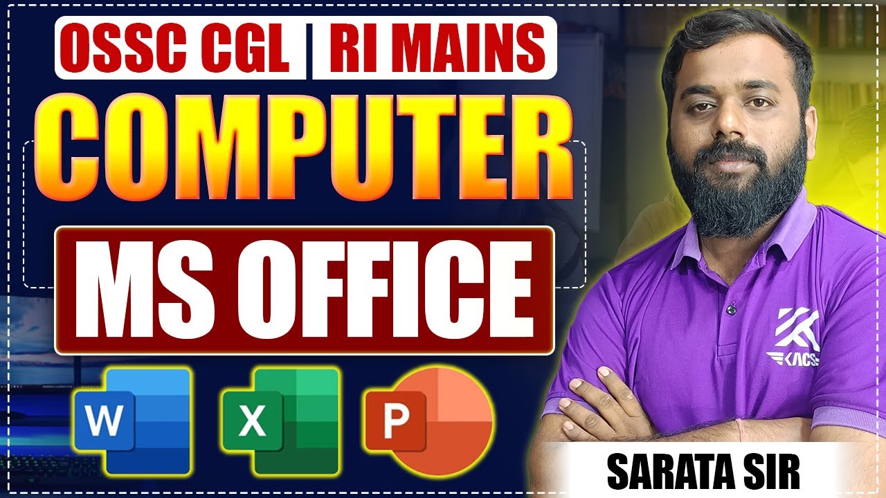 Ms Class COMPUTER CLASS | MS OFFICE COMPUTER CLASS FOR COMPETITIVE EXAMS | OSSC ...