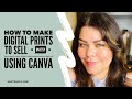 How To Make Digital Prints To Sell On Etsy Using Canva | Etsy Tutorial