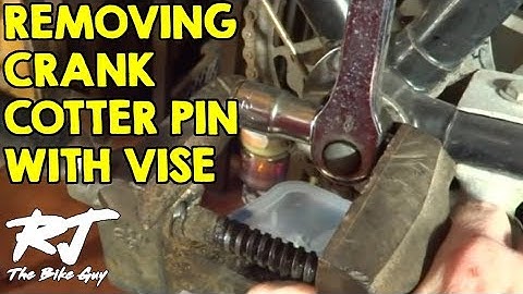 How To Remove Stuck Crank Cotter Pin With A Vise On Vintage Bike