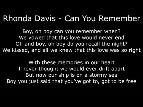 Northern Soul - Rhonda Davis - Can You Remember - With Lyrics