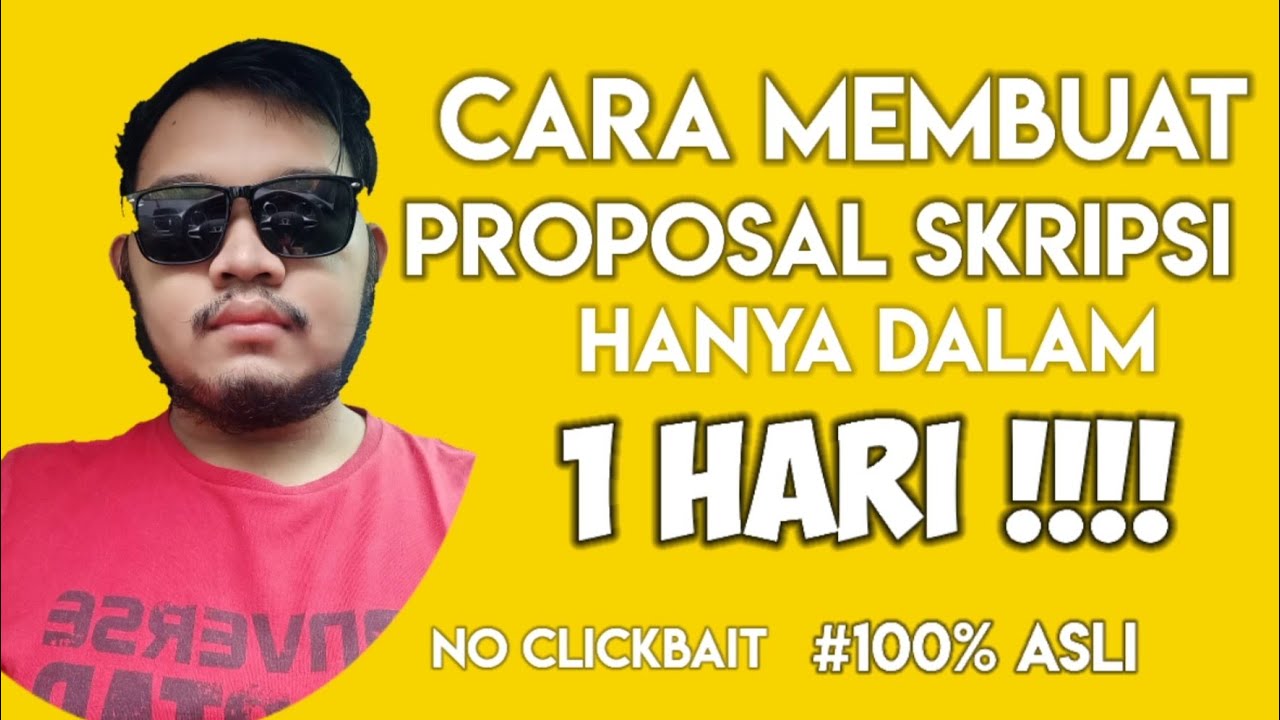 Cara Membuat Proposal Skripsi Hanya dalam 1 Hari  YouTube