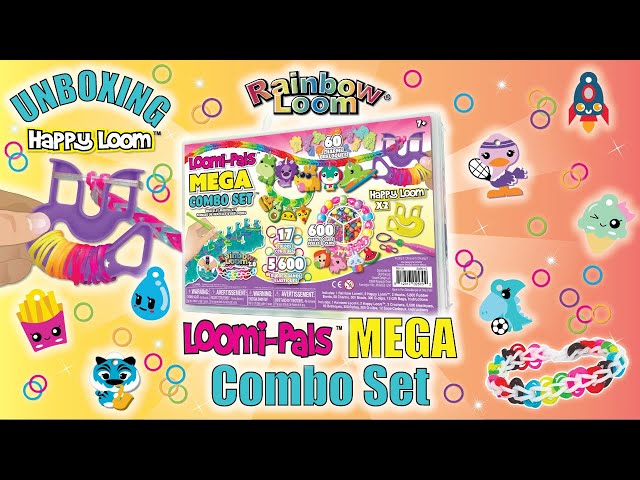 8 Pack: Rainbow Loom® Mega Combo Set™ Loomi-Pals™ & Sticker