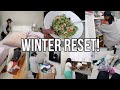 WINTER WKND ROUTINE! CLEAN, DECLUTTER &amp; ORGANIZE WITH ME, LAUNDRY, BAKED SALAD RECIPE, RESET ROUTINE