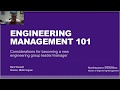 Northwestern MEM Webinar: Engineering Management 101
