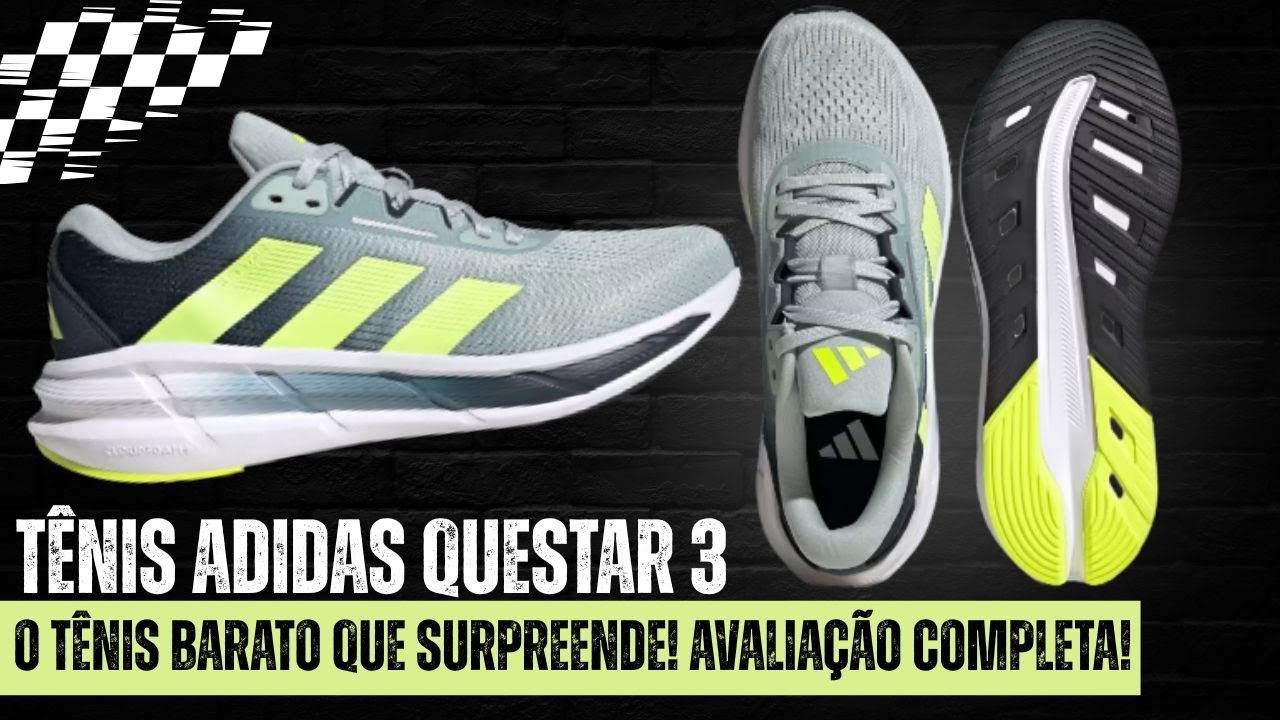Tênis ADIDAS QUESTAR 3: O TÊNIS BARATO QUE SURPREENDE! VALE MESMO A PENA? AVALIAÇÃO COMPLETA!