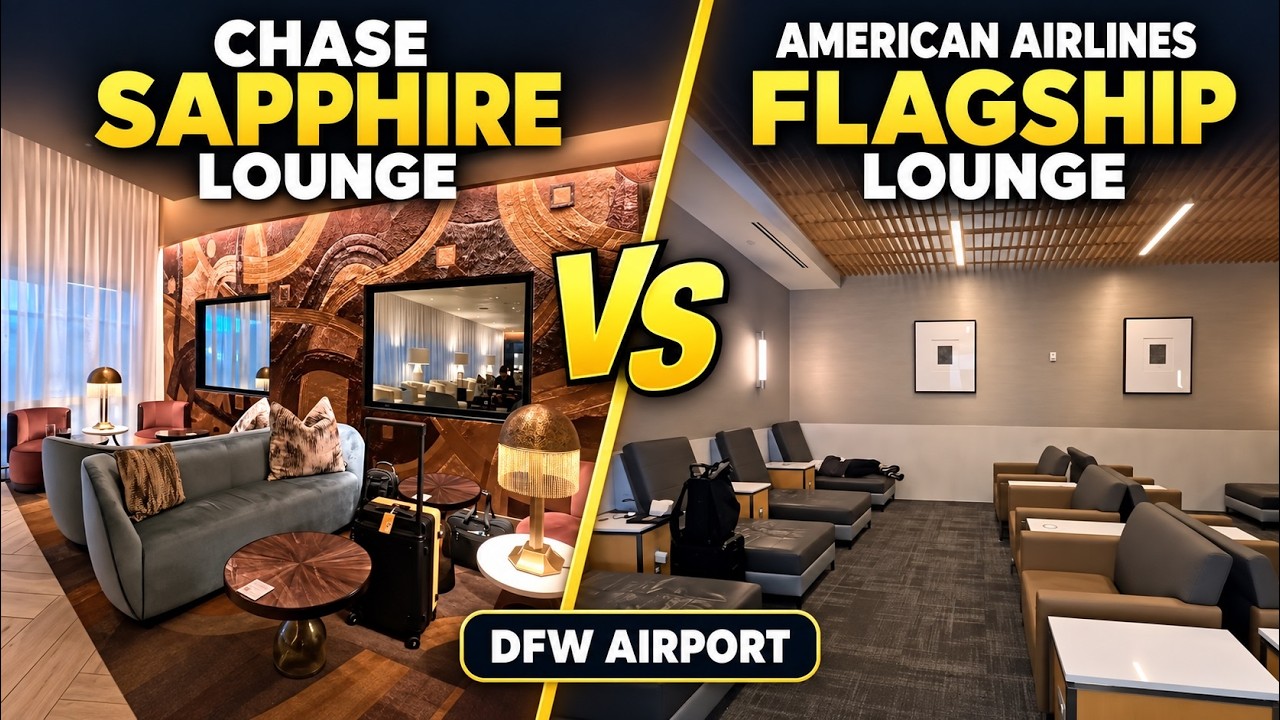 Chase Sapphire Lounge DFW Airport vs American Flagship Lounge DFW