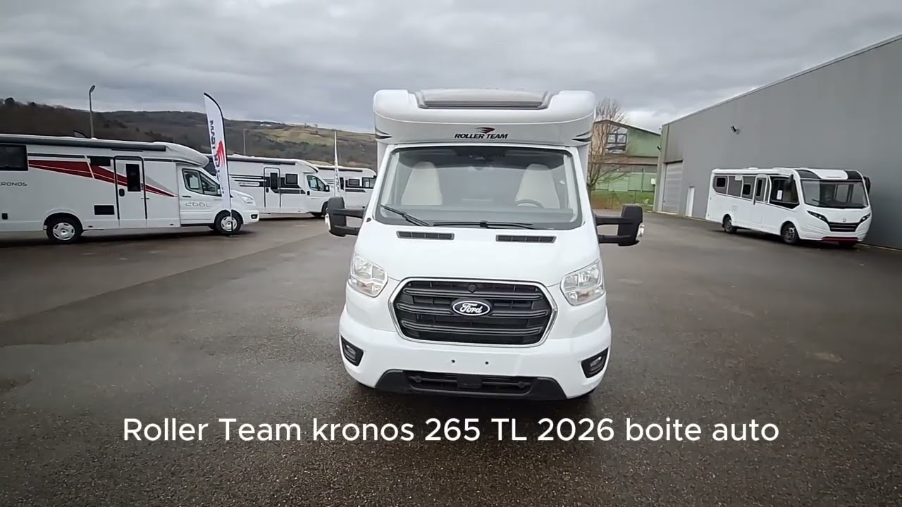 Camping car profilé Roller Team Kronos 265 TL, lit central en 5 places, neuf 2026