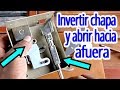 Como invertir una chapa o cerradura para que abra hacia afuera