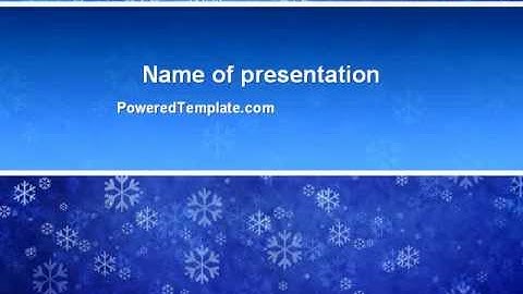 Snowflakes PowerPoint Template by PoweredTemplate.com