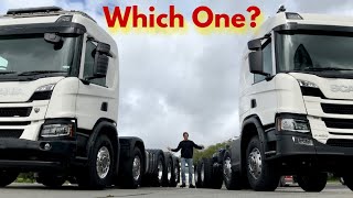 SCANIA P 450 XT 10x4*6 Versus P 450 8x4 Which One?? Turning Circle Test!