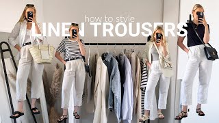 HOW TO STYLE LINEN TROUSERS FOR SUMMER 2023! | WAYS TO WEAR LINEN TROUSERS  8 OUTFIT IDEAS!