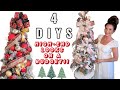 🎄NEW!! 4 DIY HIGH-END Designer CHRISTMAS TREE LOOKS for LESS💰Budget-Friendly Chic Ideas