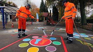 En Belgique À Seneffe - Jeux Décole, Aires De Jeux, Jeux Plein Air-Marquage Au Sol Thermocollant