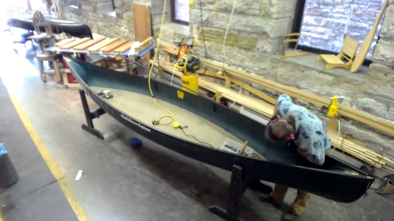 Installing aluminum gunwales Canoe Builder ShopCam 081915 YouTube