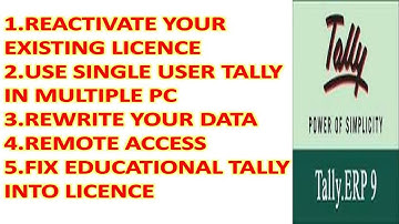 Tally Video - Use Tally In Multiple Pc || Remote Access || Rewrite Data || Reactivate Licence
