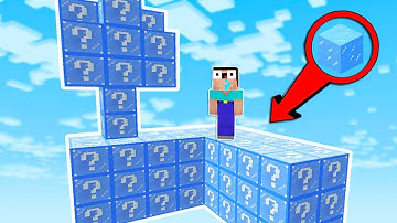 NOOB SURVIVAL on ICE LUCKY BLOCK ISLAND in MINECRAFT!