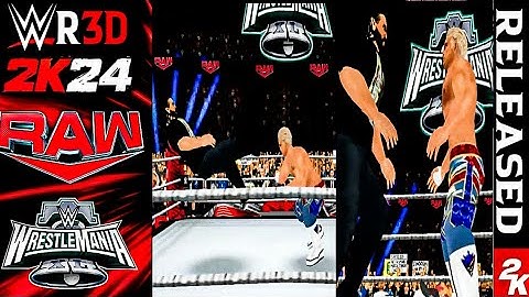 Wr3d 2k24:| Wr3d Raw Arena With Wrestlemania 40 Logo | Download Link Mediafıre | By Wc Modders |
