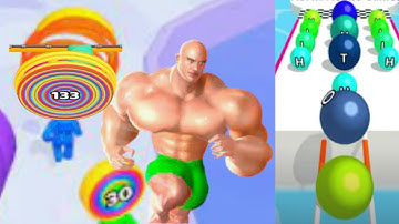 Layer Man, Muscle Rush, Ball Run 2048 ITop Video TikTok Gameplay I Satisfying Mobile Game