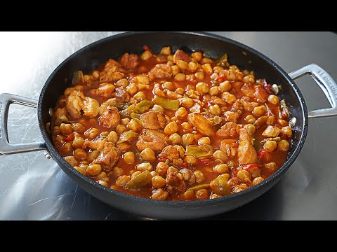 Ensalada De Garbanzos Con Pollo Y Verduras
