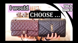 Chanel Medium Classic Flap vs YSL Medium Envelope Bag Detailed Comparison | Pros & Cons | Mod shots