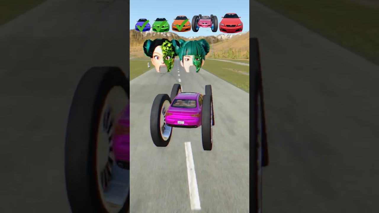 Big & Small Cars vs Rumi X Mira#beamNg#kpop