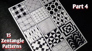 15 Zentangle Patterns | Part 4 | Tutorial