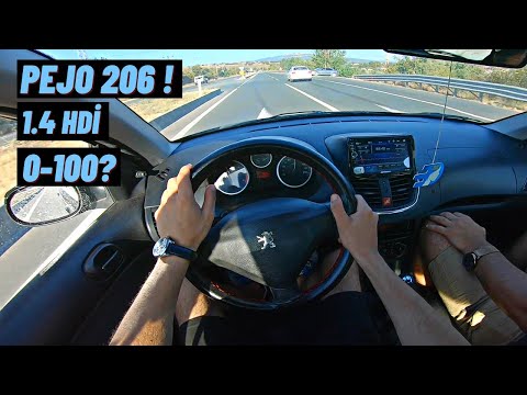 1.4 DİZEL 0-100 ? NEDEN ALMALI ? PEUGEOT 206 1.4 HDİ PERFORMANSINI DENEDİK | İNCELEME