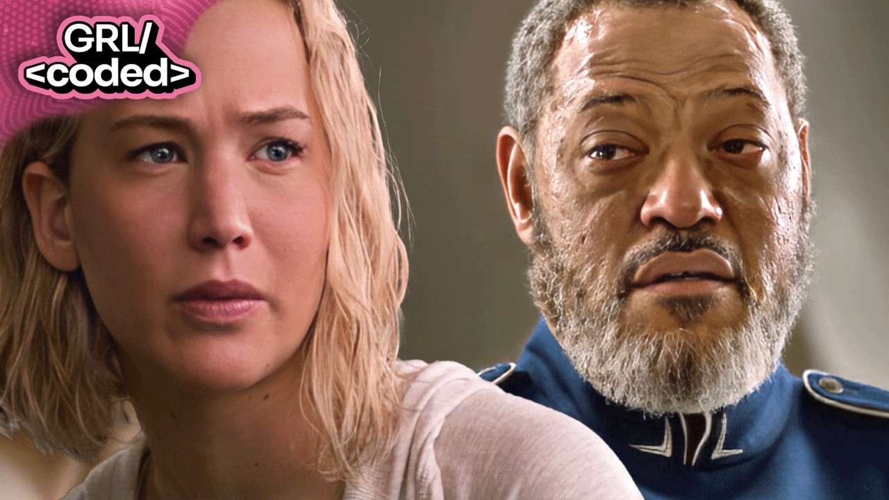 passengers (2016) - aurora almost drowns and gus has answers