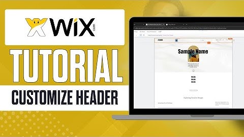 Customizing Your Wix Header