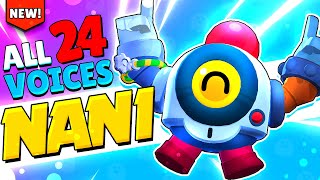 NEW! Brawler NANI All 24 Voice Lines & Animations with Captions | Brawl Stars Update