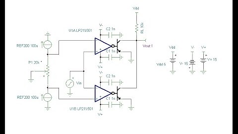 Online Circuit Simulation of a Comparator Window Settings