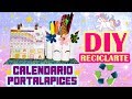 DIY Calendario Portalápices Unicornio ♥ | Recicla tapas | Manualidades de cartón | DiseñArte ♥
