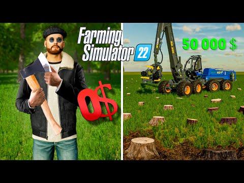 Видео: Выживаю в ЛЕСУ Farming Simulator 22