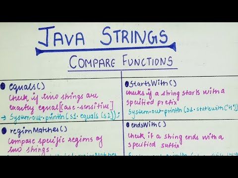Comparing String function-equals(), regionMatches(), startsWith(), endsWith(), comparrTo() | lec-26