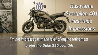 Husqvarna Svartpilen 401 Initial Ride Impressions