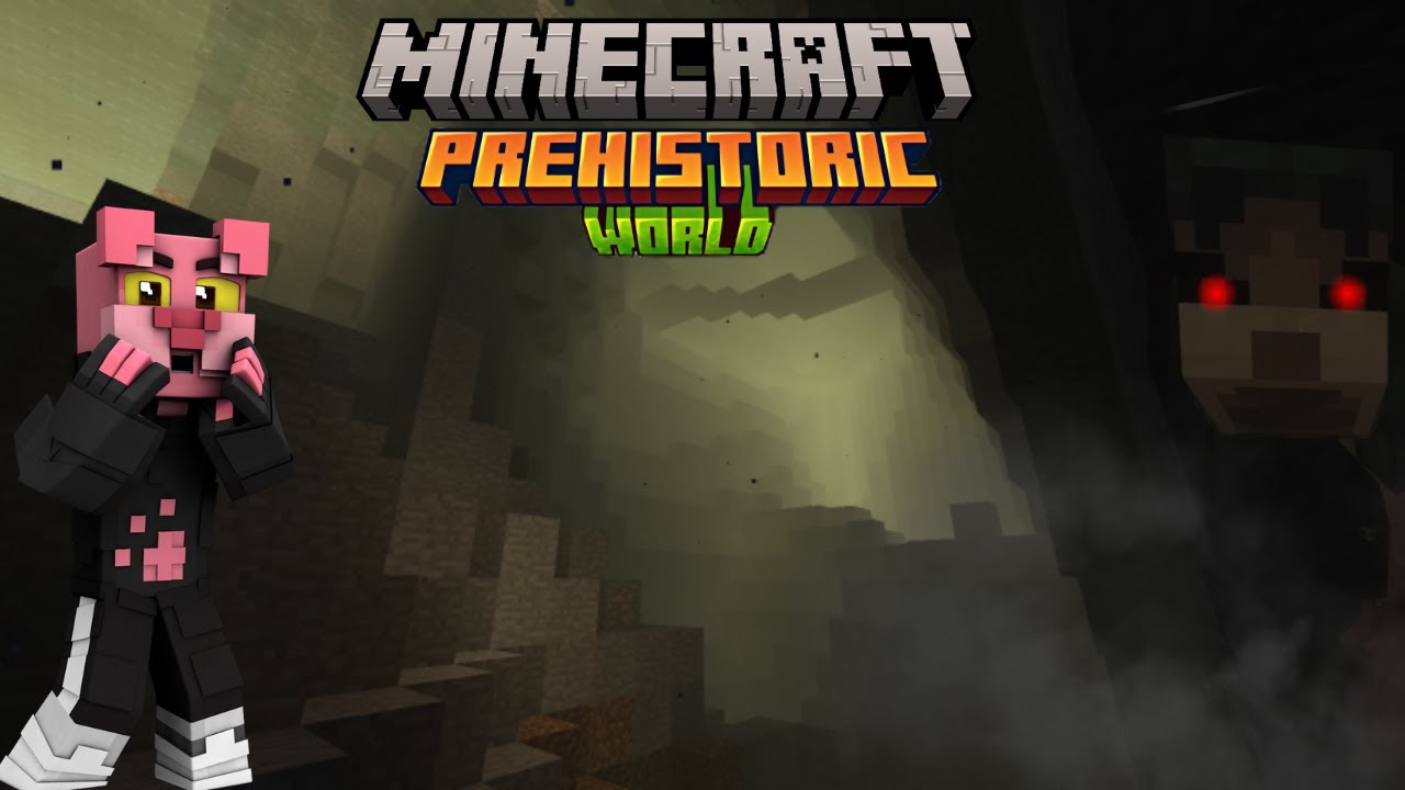 👣We Found a HAUNTED Cave in Prehistoric Minecraft! 