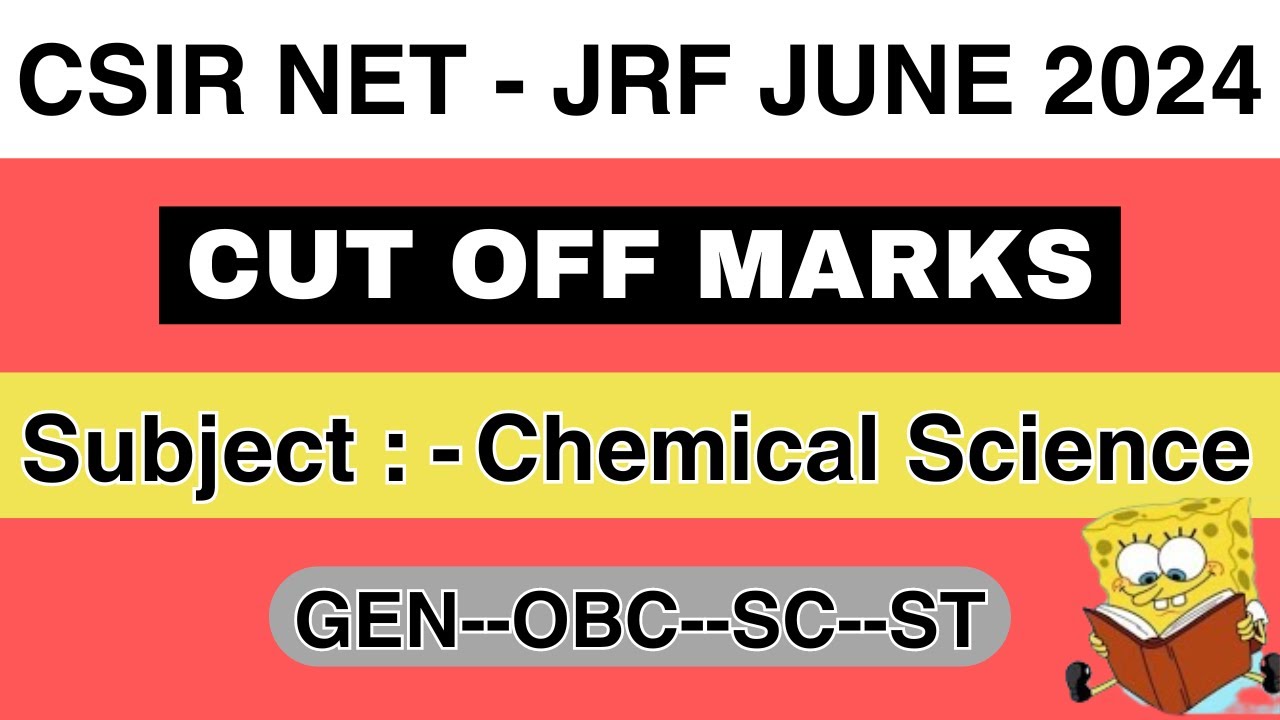 CSIR NET JRF JUNE 2024 | CUT OFF OF Chemical science | Chemical Science ...