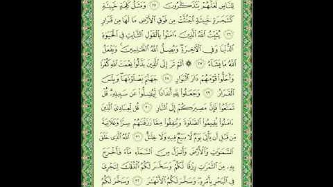 سورة ابراهيم 5 من الأية 25 إلى 33