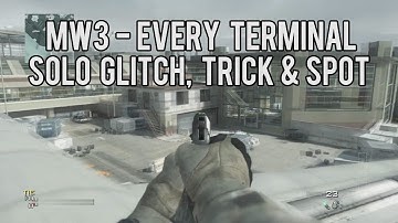 MW3 EVERY Terminal Glitch, Tricks, Spots & Survival Mode Glitch - SOLO